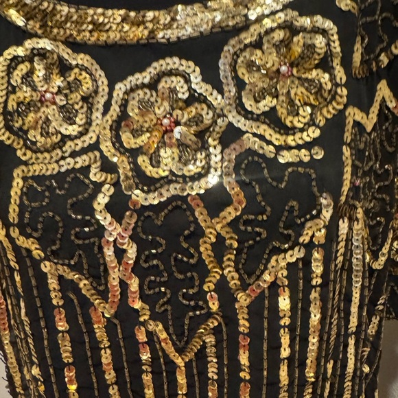 Jean for Joseph Le Bon  Black and Gold beaded Sequin top - Picture 4 of 5